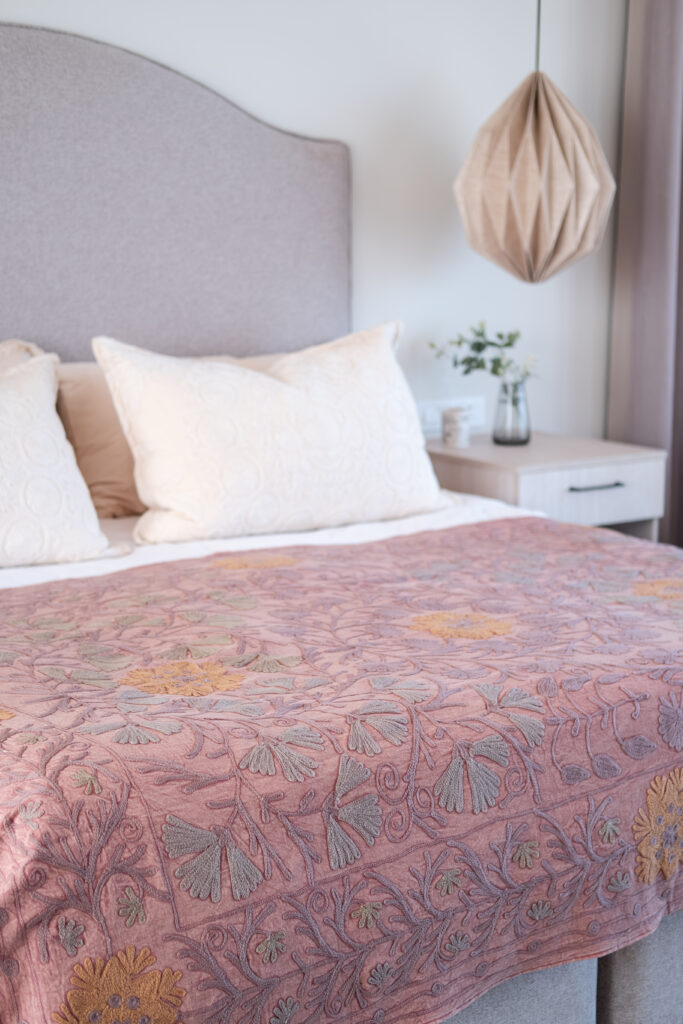 Vintage Rose suzani throw